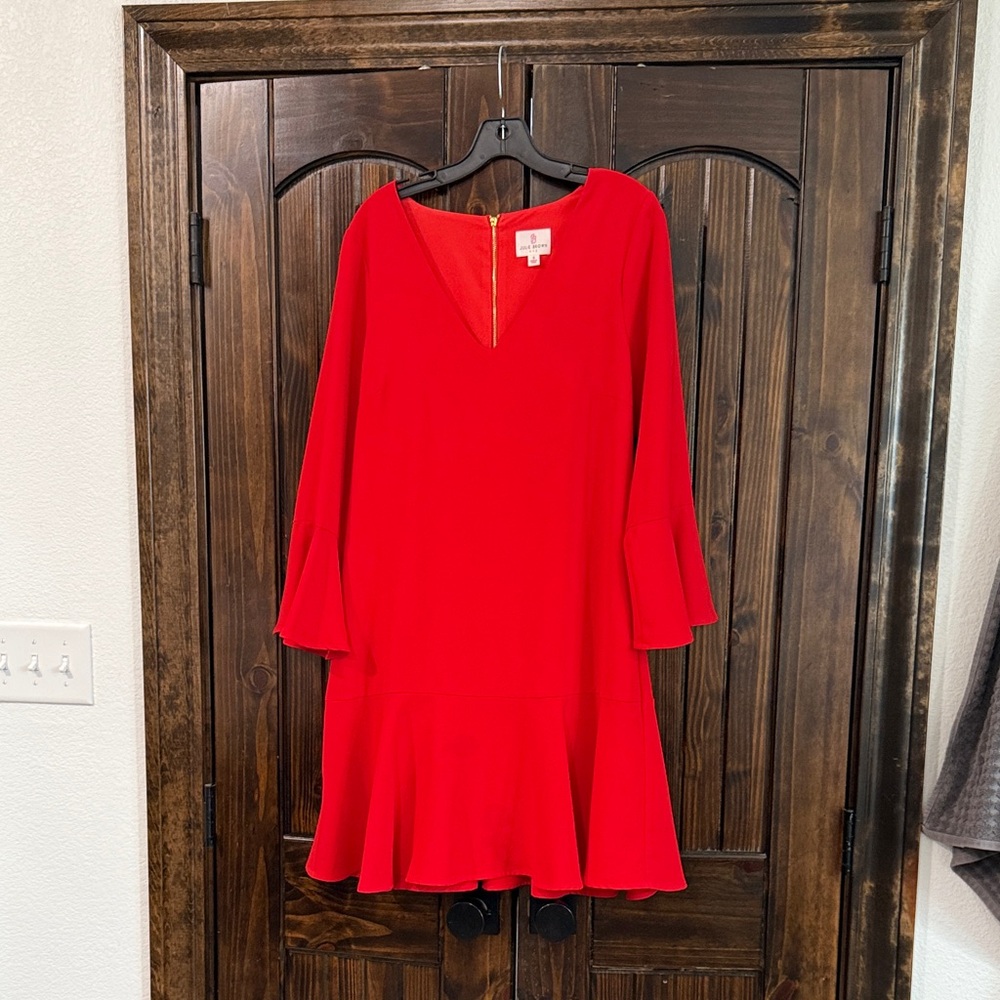 JB by Julie Brown Vibrant Red Long Sleeve Dress
